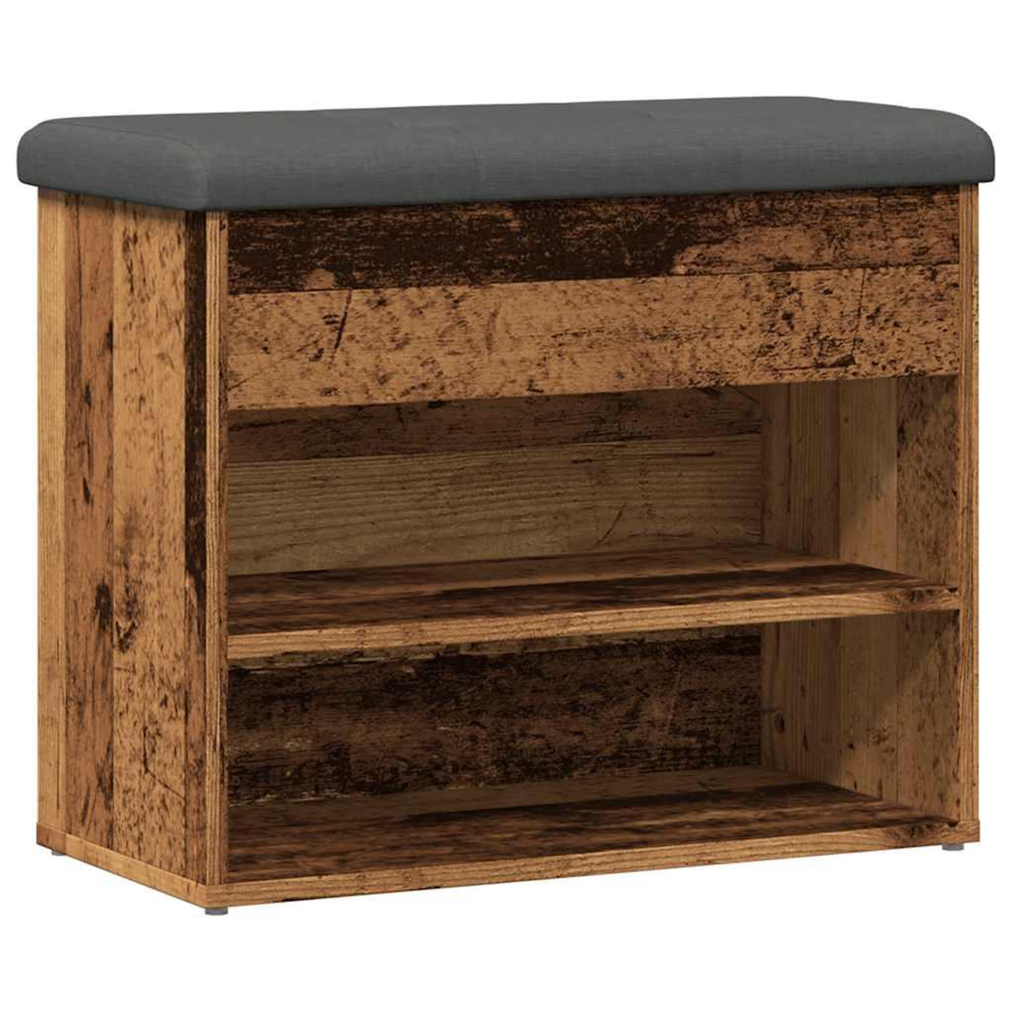 Voir la diapositive 2 : VIDAXL Banc a chaussures vieux bois 62x32x50 cm bois d'ingenierie