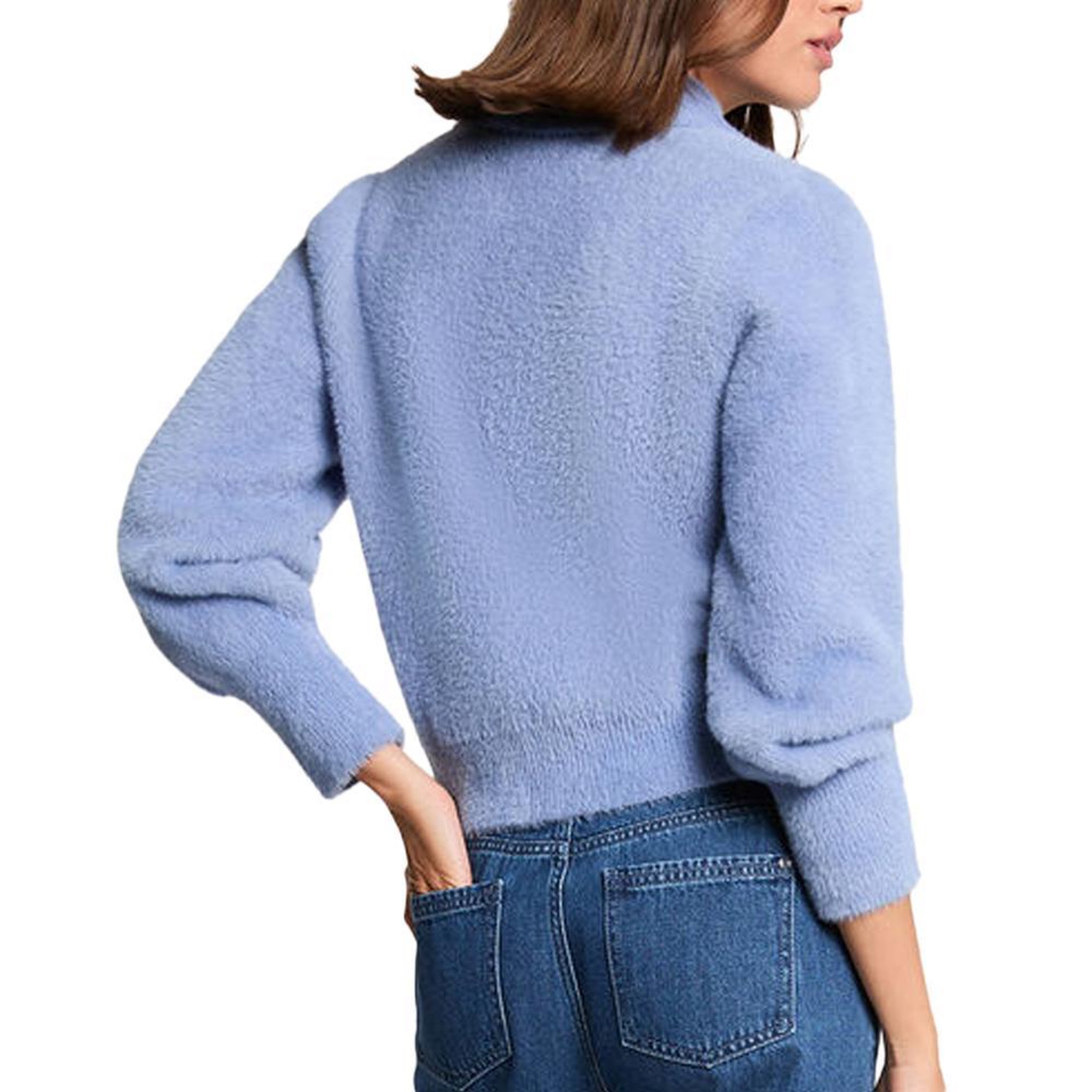 Voir la diapositive 3 : MORGAN Gilet zippé bleu femme morgan domi