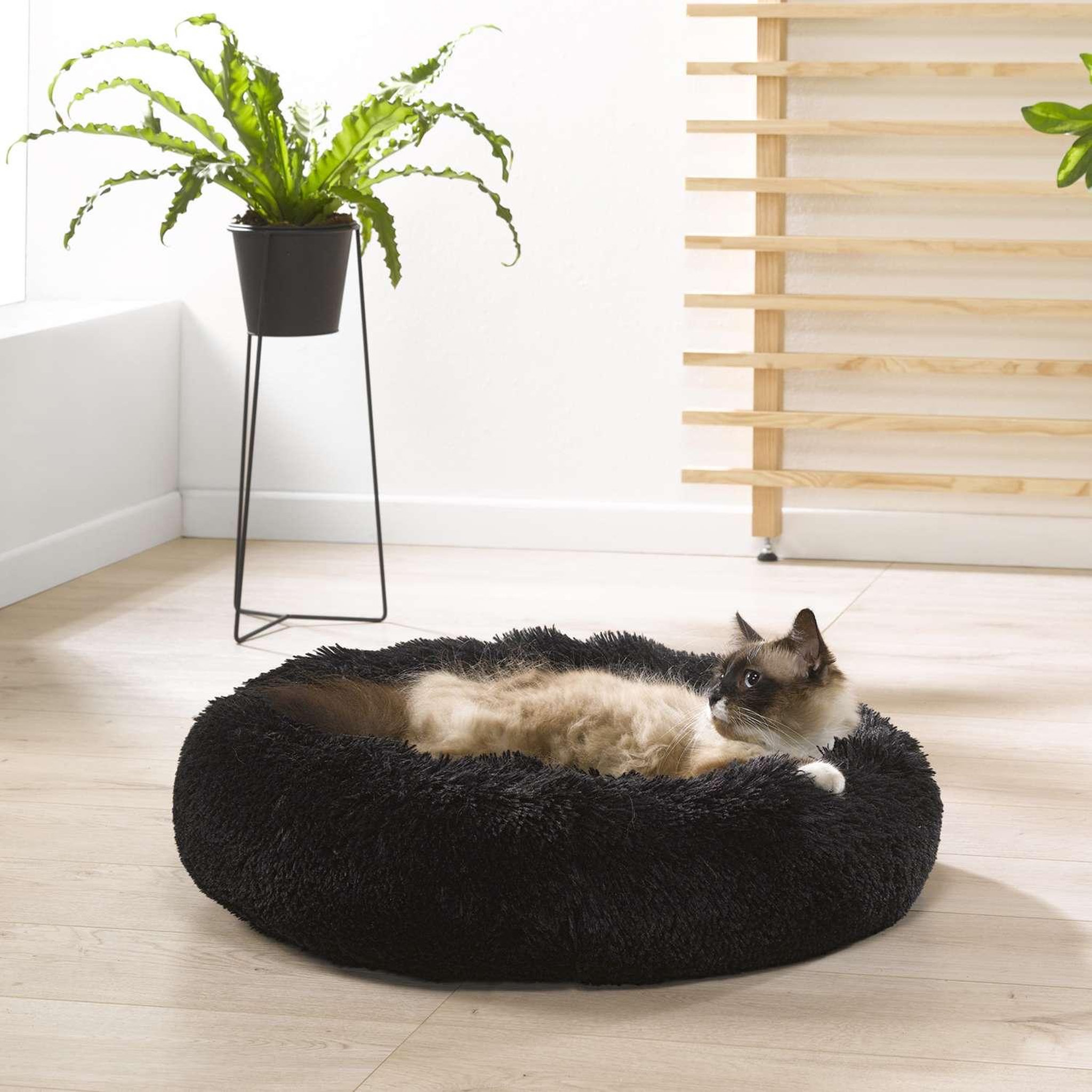 Voir la diapositive 2 : LOVE STORY Coussin doux et rond snow pour chien et chat