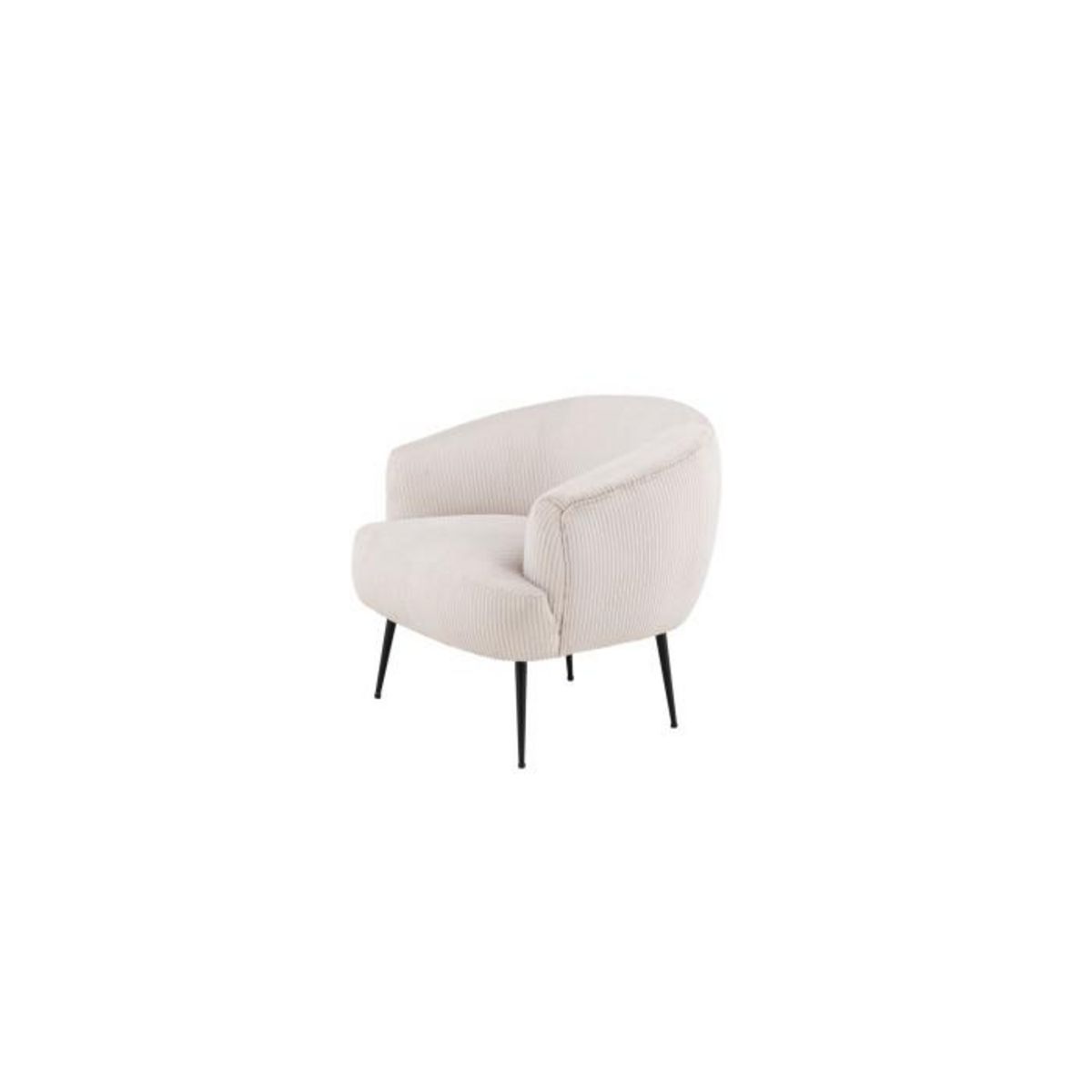 Paris Prix Fauteuil en Velours Côtelé  Derry  79cm Beige