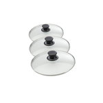ELO Set de 3 couvercles de cuisson en verre 24 cm 28 cm et 32 cm Elo
