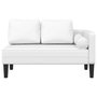 Voir la diapositive 3 : VIDAXL Chaise longue avec coussins blanc similicuir