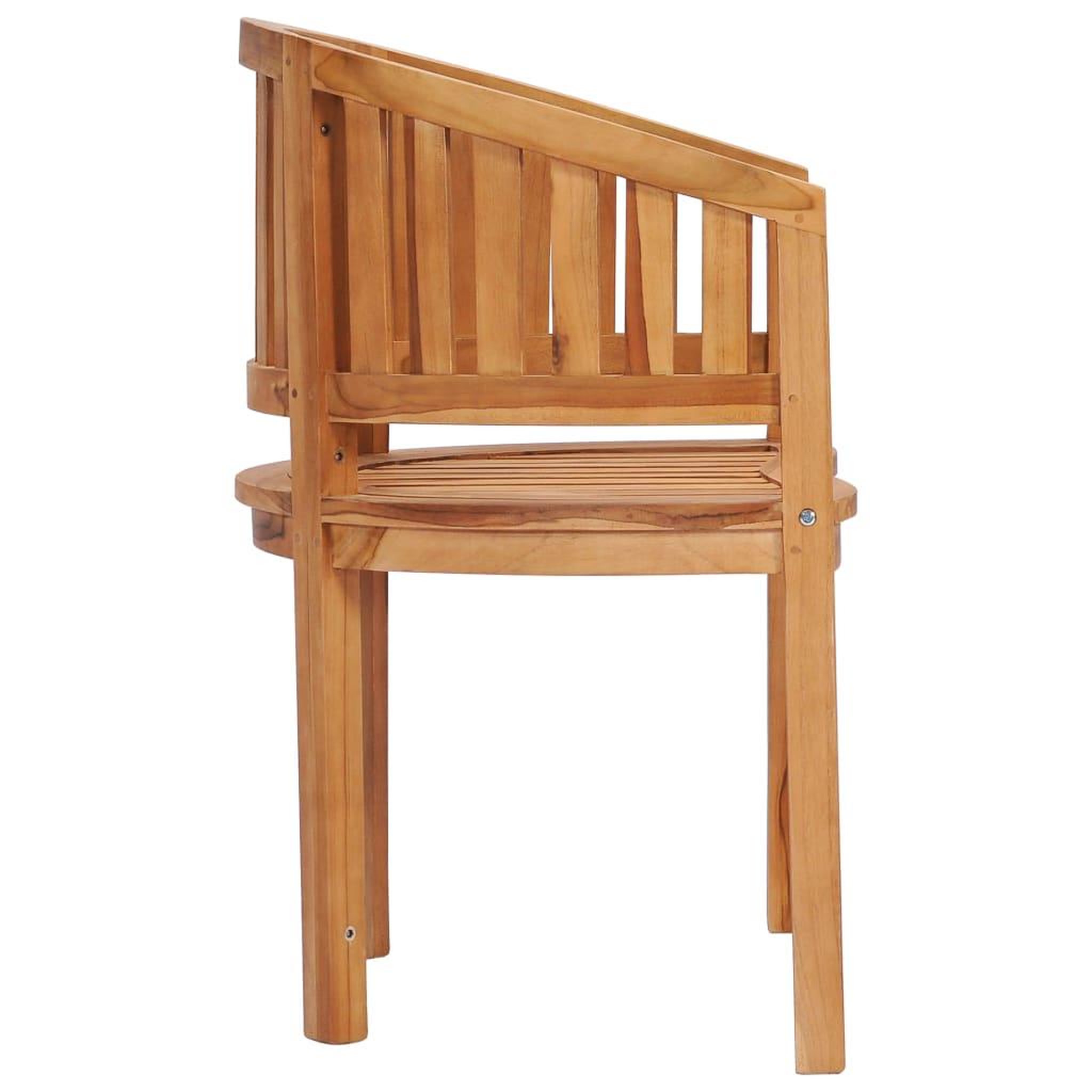 Voir la diapositive 3 : VIDAXL Chaise en forme de banane Bois de teck solide