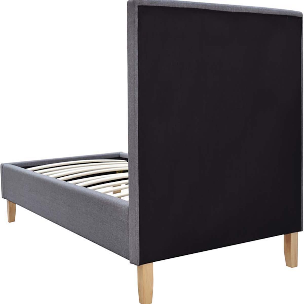 Habitat et Jardin Lit  Elise  - 90 x 190 cm - Gris