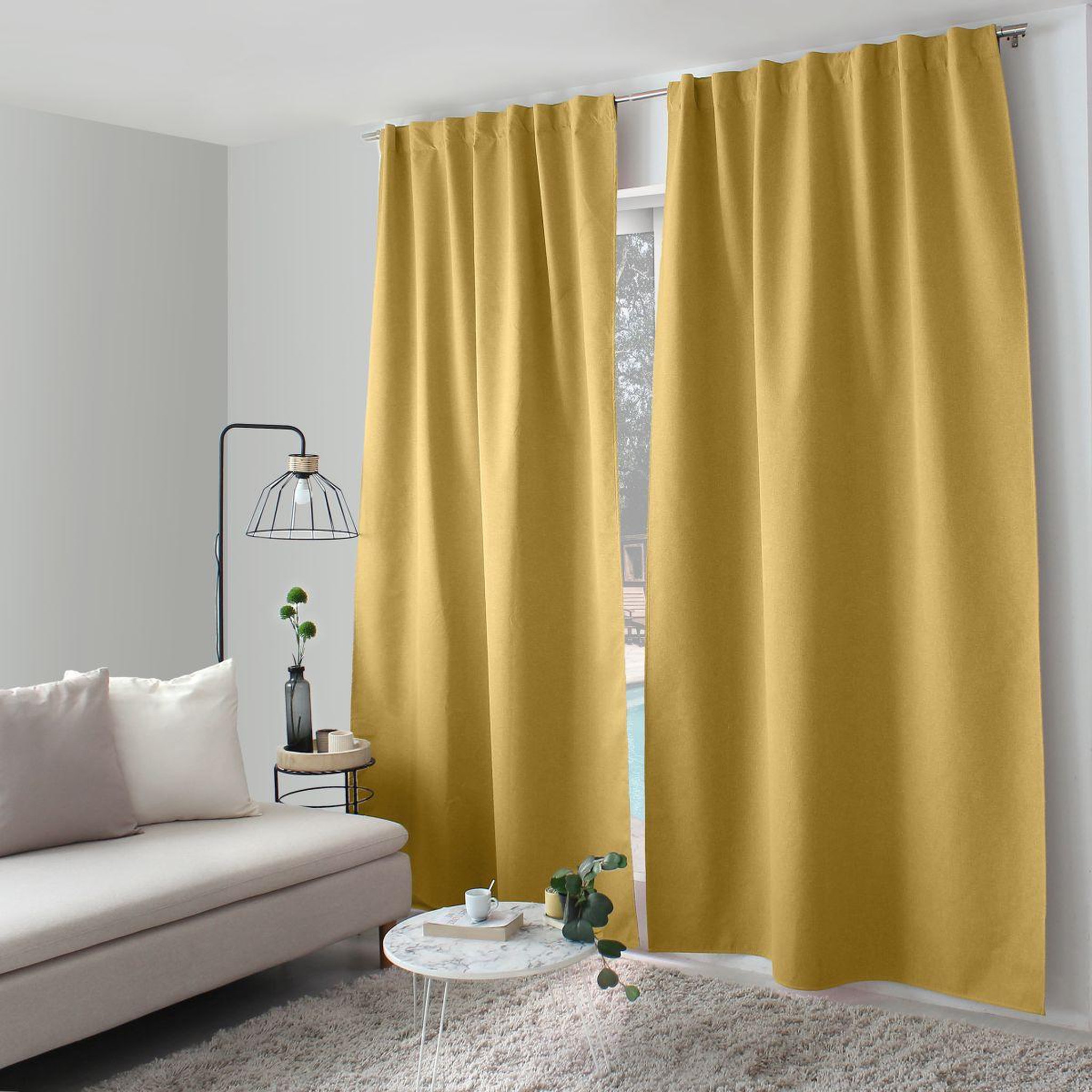 ENJOY HOME Rideau occultant opacité maximale  eclipse  140x240cm moutarde