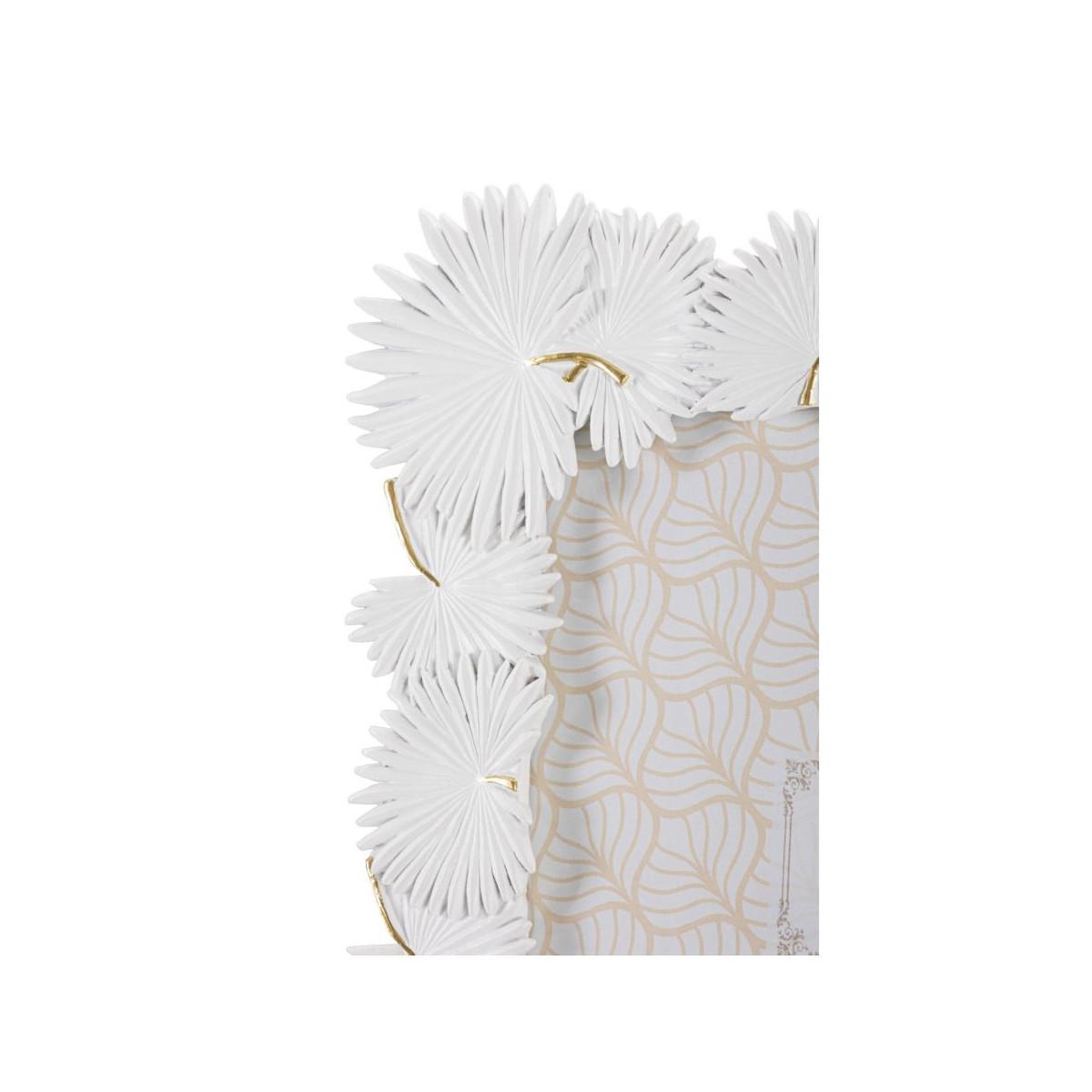 Voir la diapositive 4 : Paris Prix Cadre photo déco  feuilles de palmier  20x25cm blanc