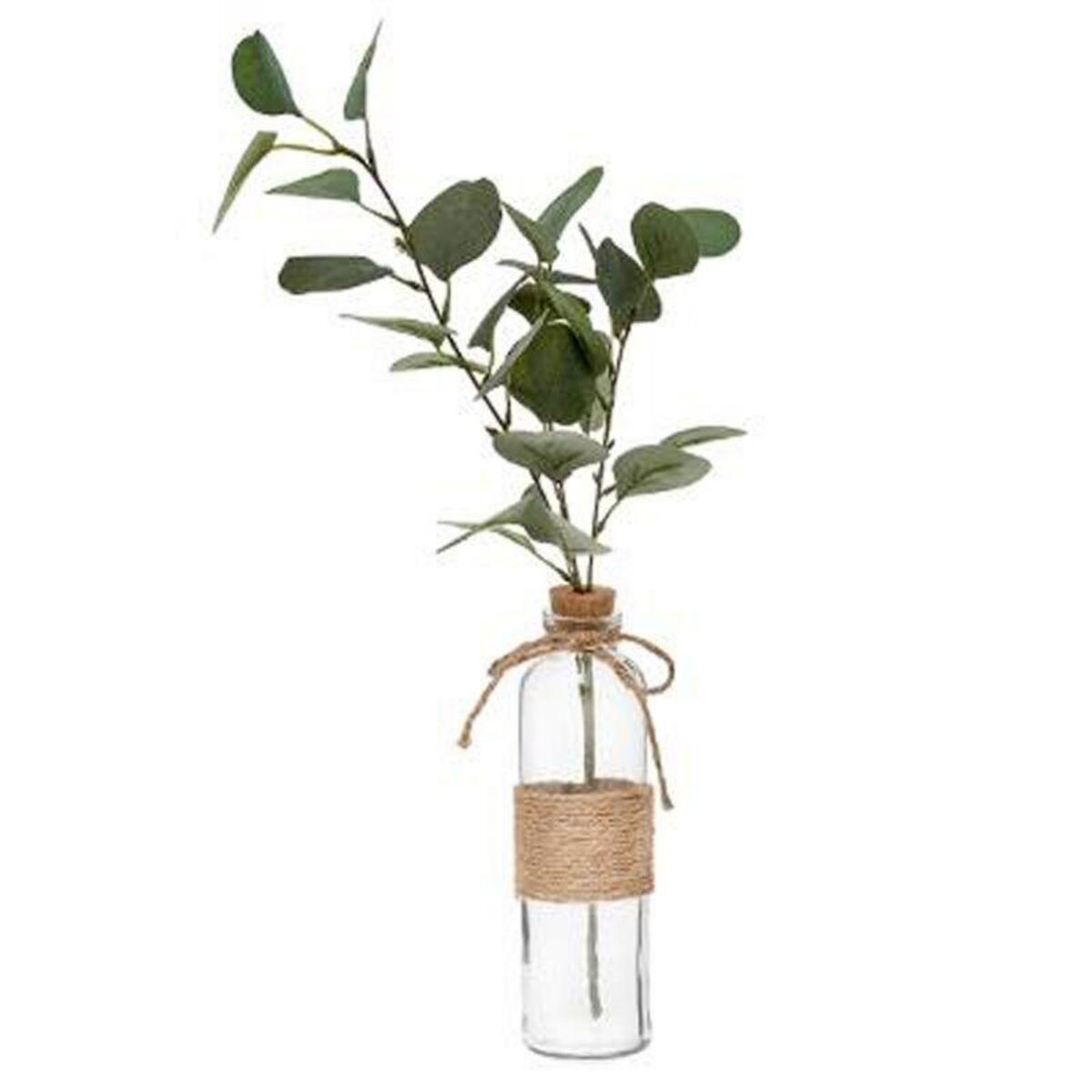  Vase & Eucalyptus  Corde  45cm Vert