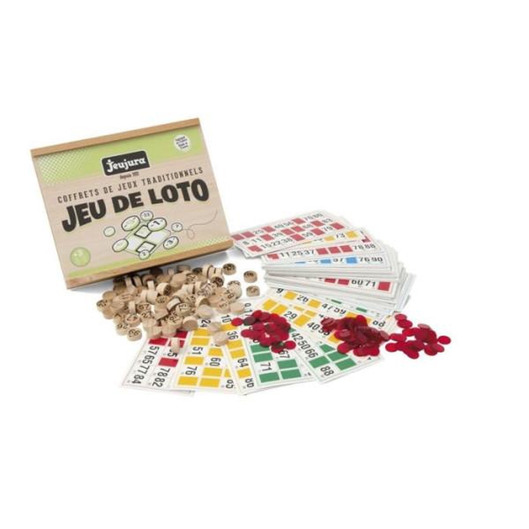 FISHER PRICE PUERICULTURE Jeujura - jeu de loto - coffret en bois - mixte - a partir de 3 ans - 48 cartes de loto en bois