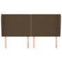 Voir la diapositive 3 : VIDAXL Tete de lit avec oreilles Marron fonce 163x23x118/128 cm Tissu