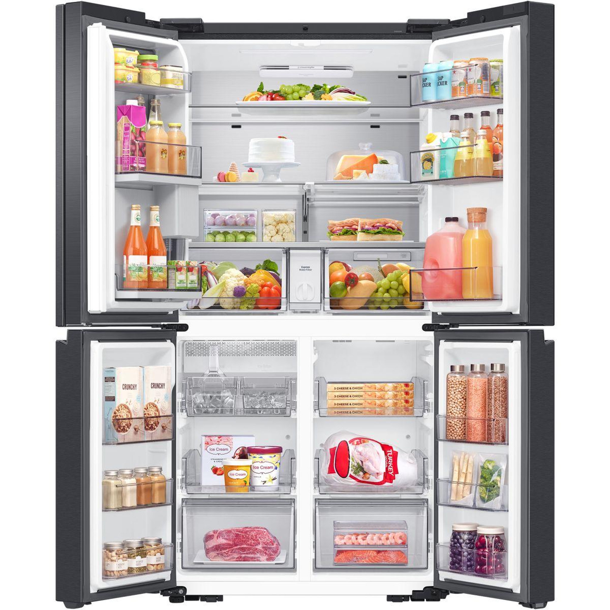 Voir la diapositive 2 : Samsung Réfrigérateur multi portes rf65dg9h0eb1 family hub avec ai vision