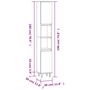 Voir la diapositive 6 : VIDAXL Armoire de salle de bain noir 30x30x190 cm bois d'ingenierie