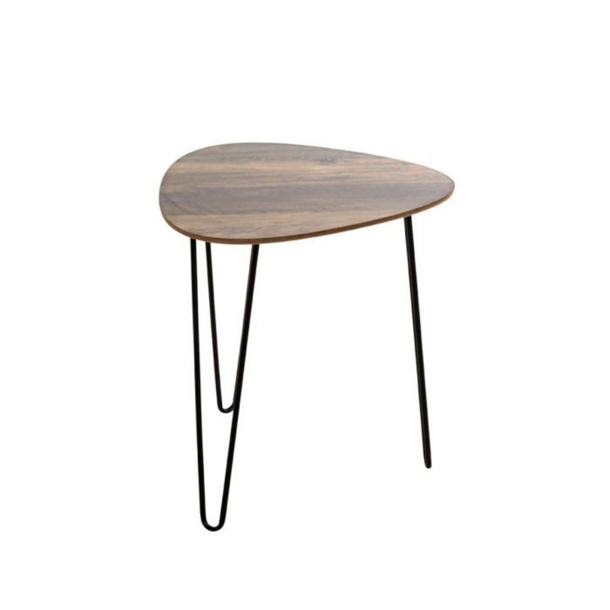 Paris Prix Table d'Appoint  Lamy  43cm Noir & Chêne foncé