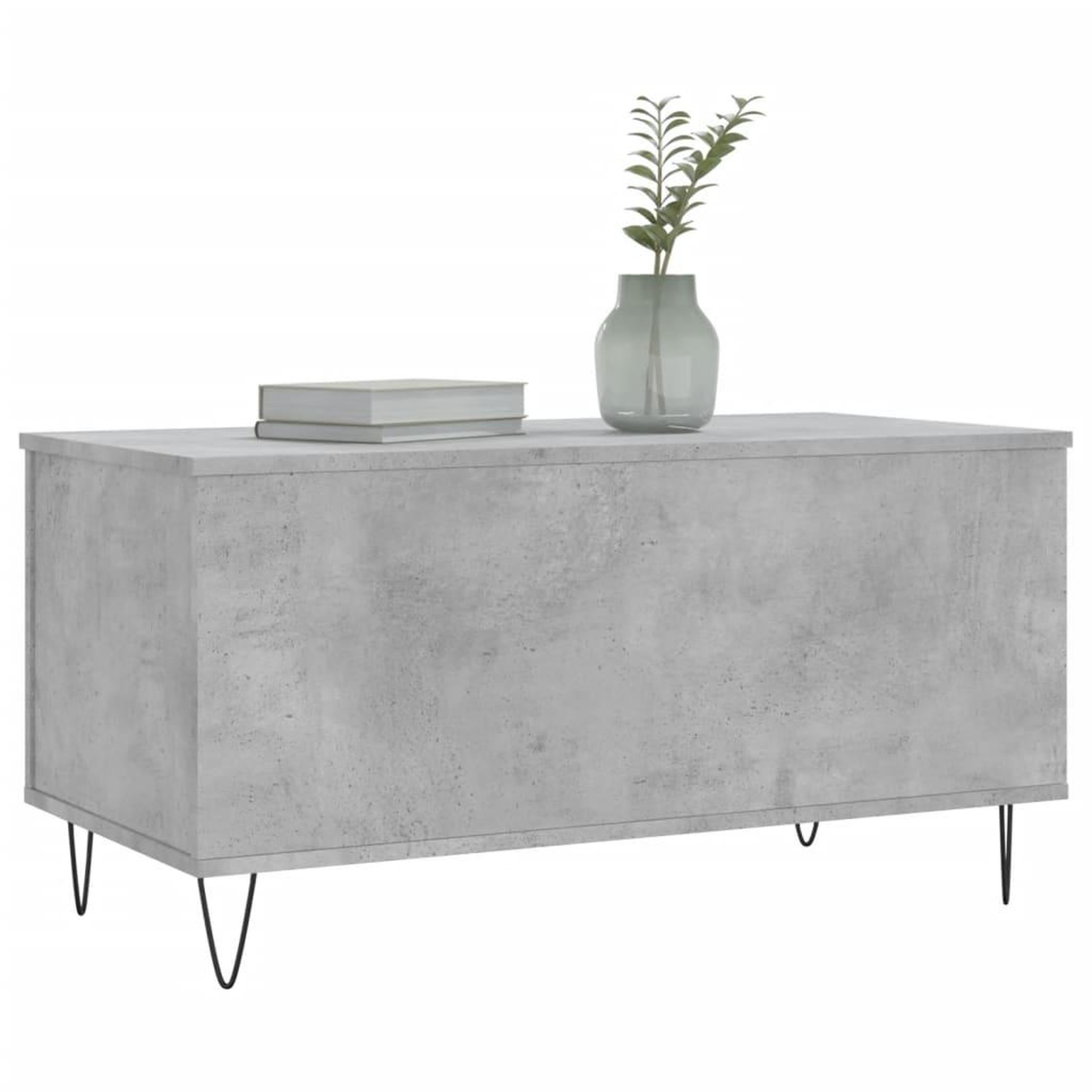 Voir la diapositive 4 : VIDAXL Table basse Gris beton 90x44,5x45 cm Bois d'ingenierie