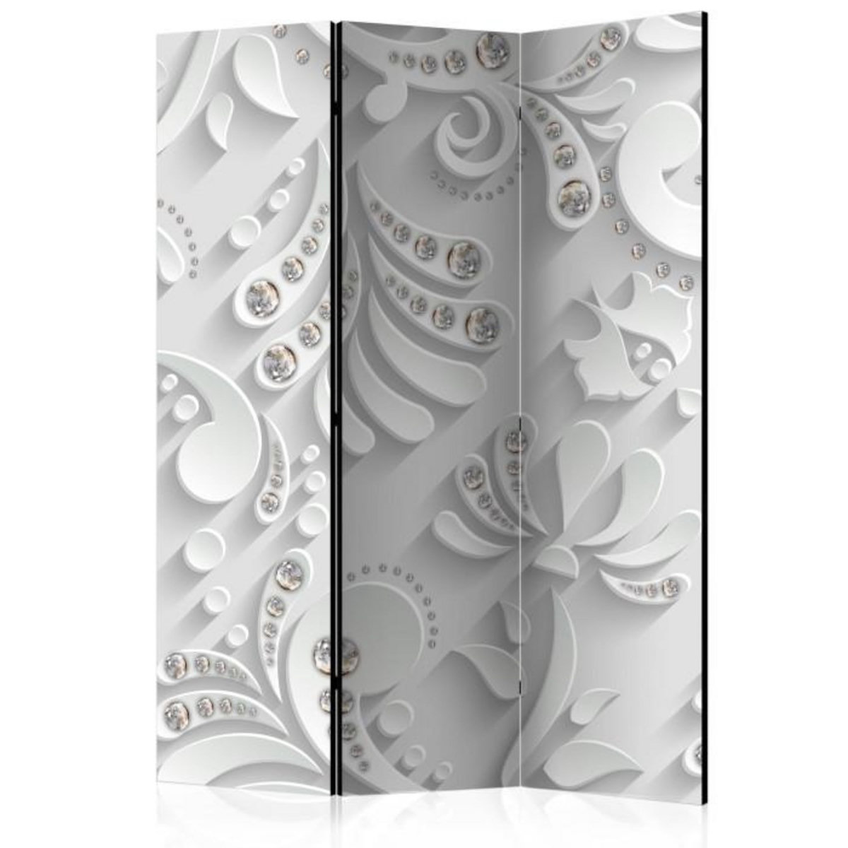 Paris Prix Paravent 3 Volets  Flowers with Crystals  135x172cm
