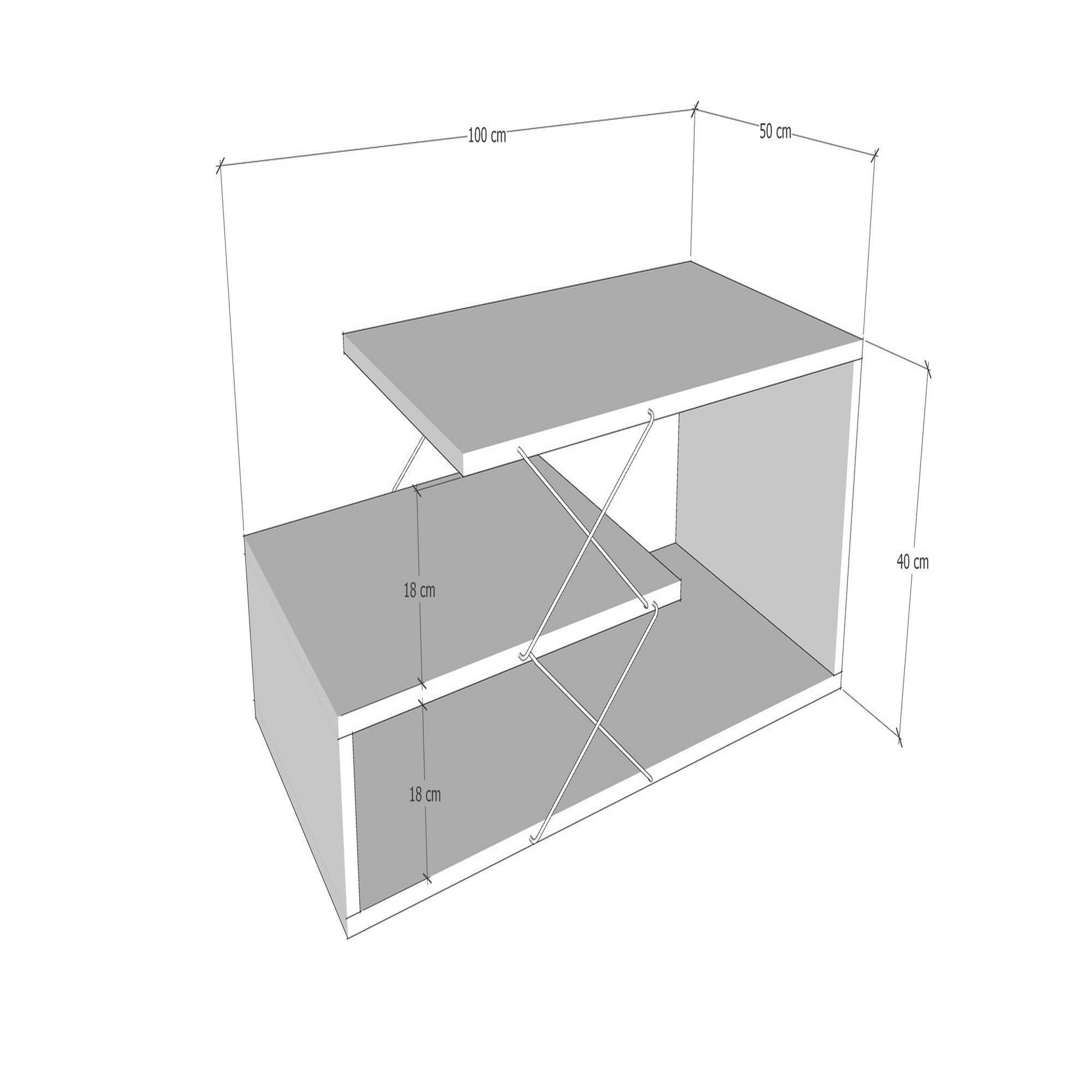 Voir la diapositive 4 : Habitat et Jardin Table basse en bois  Cayenne  - 100 x 50 x 40 cm - Gris anthracite