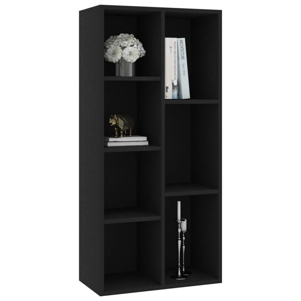 VIDAXL Bibliotheque Noir 50x25x106 cm Bois d'ingenierie