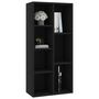 Voir la diapositive 3 : VIDAXL Bibliotheque Noir 50x25x106 cm Bois d'ingenierie