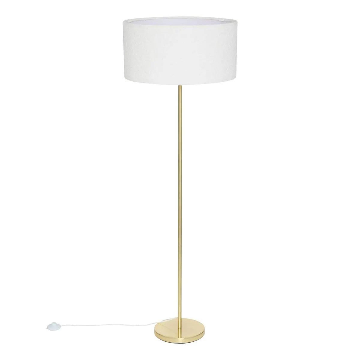 ATMOSPHERA Abat Jour en Tissu Bouclette  Beline  50cm Blanc