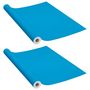 Voir la diapositive 2 : VIDAXL Films autoadhesifs pour meubles 2 pcs Azure 500x90 cm PVC
