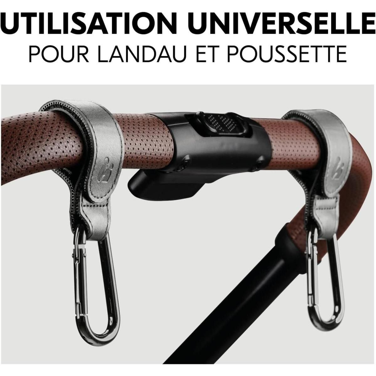 HAUCK Crochets pour Poussette Gris