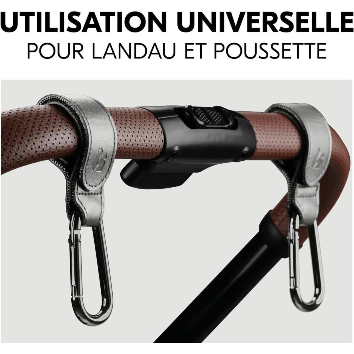 HAUCK Crochets pour Poussette Gris