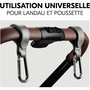 Voir la diapositive 2 : HAUCK Crochets pour Poussette Gris