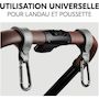 Voir la diapositive 2 : HAUCK Crochets pour Poussette Gris