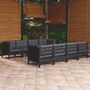 Voir la diapositive 1 : VIDAXL Salon de jardin 9 pcs avec coussins bois de pin massif