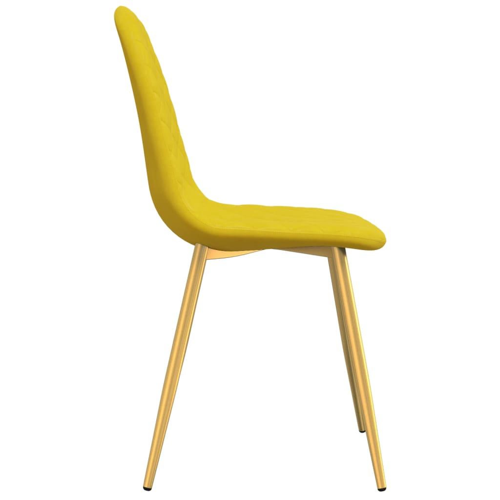 Voir la diapositive 5 : VIDAXL Chaises a manger lot de 6 Jaune moutarde Velours
