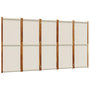 Voir la diapositive 2 : VIDAXL Cloison de separation 5 panneaux gris clair 350x180 cm