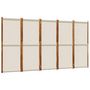 Voir la diapositive 2 : VIDAXL Cloison de separation 5 panneaux gris clair 350x180 cm