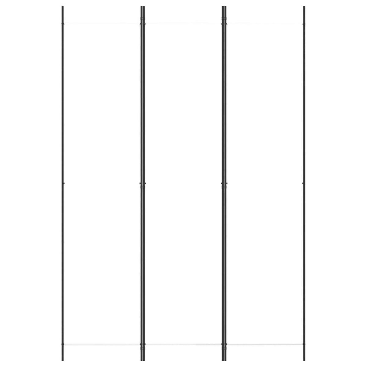 VIDAXL Cloison de separation 3 panneaux Blanc 150x220 cm Tissu