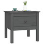 Voir la diapositive 4 : VIDAXL Table d'appoint Gris 50x50x49 cm Bois massif de pin