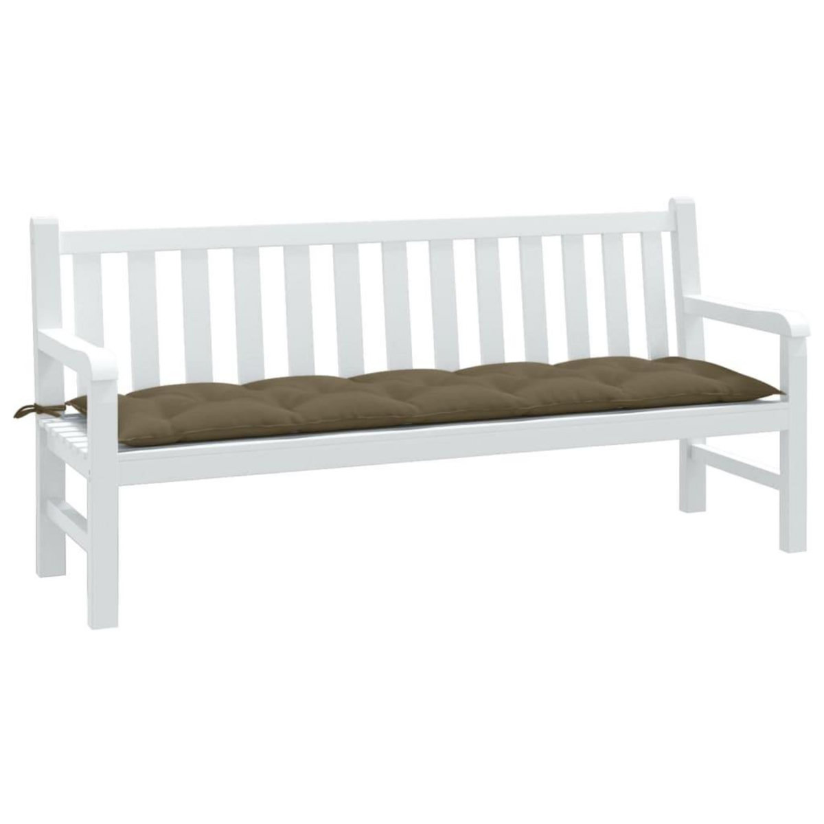 VIDAXL Coussin de banc de jardin taupe melange 180x50x7 cm tissu