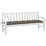 VIDAXL Coussin de banc de jardin taupe melange 180x50x7 cm tissu