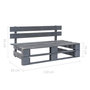 Voir la diapositive 5 : VIDAXL Banc palette de jardin bois gris