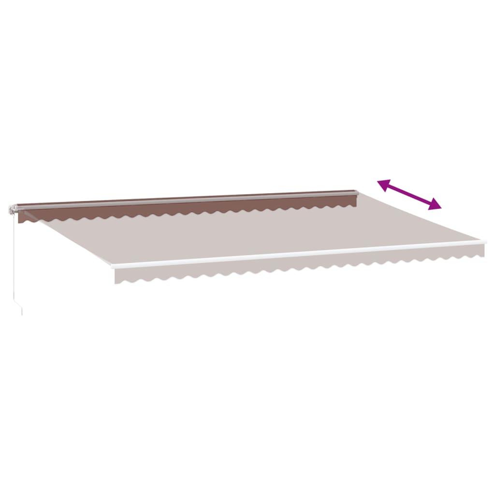 Voir la diapositive 5 : VIDAXL Auvent manuel retractable marron 600x300 cm