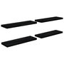 Voir la diapositive 2 : VIDAXL Etagere murale flottante 4 pcs Noir brillant 80x23,5x3,8 cm MDF