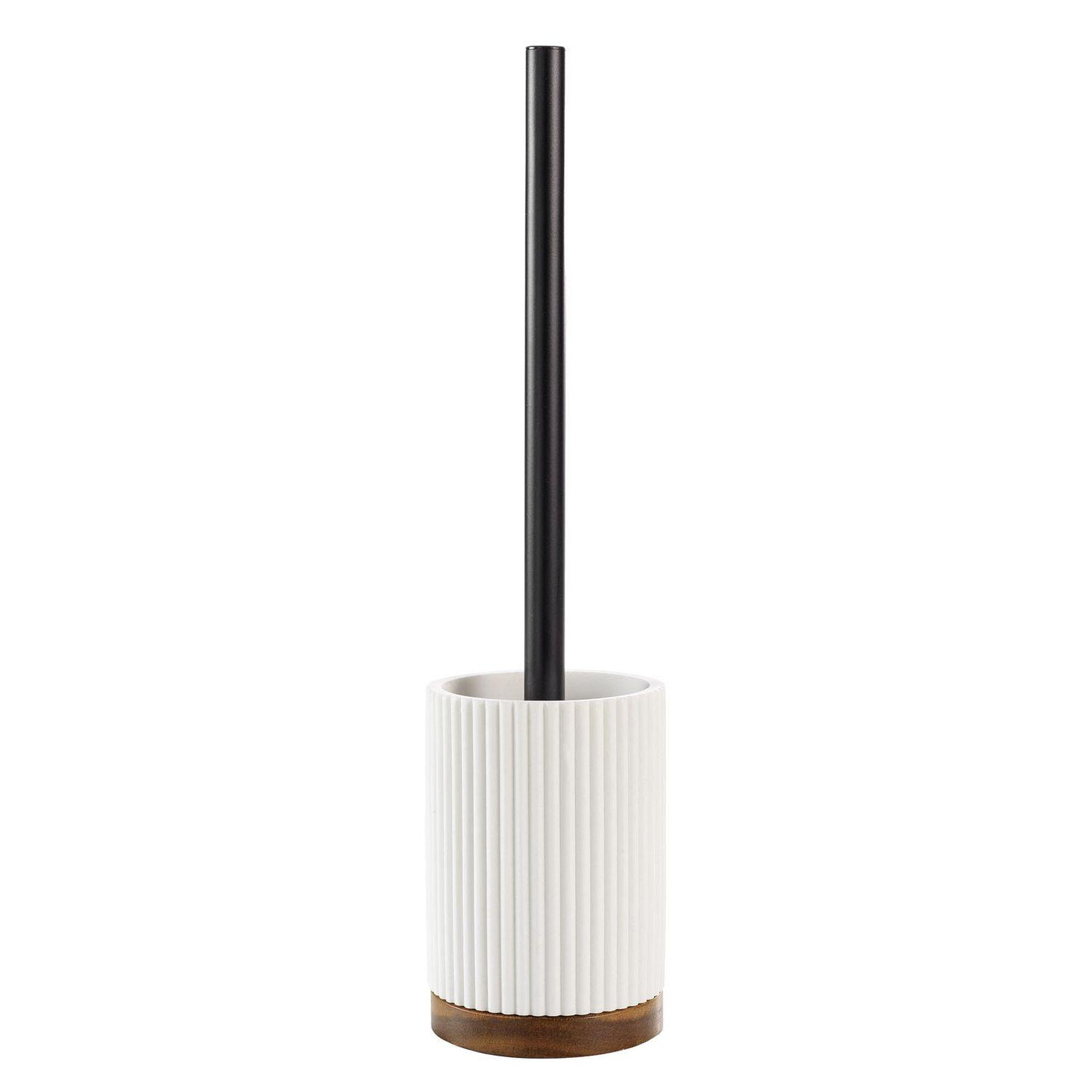 Douceur d'Intérieur Brosse wc hamilton effet pierre et acacia - blanc
