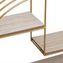 Voir la diapositive 3 : ATMOSPHERA Étagère Murale 4 Niveaux  Palmer  39cm Or
