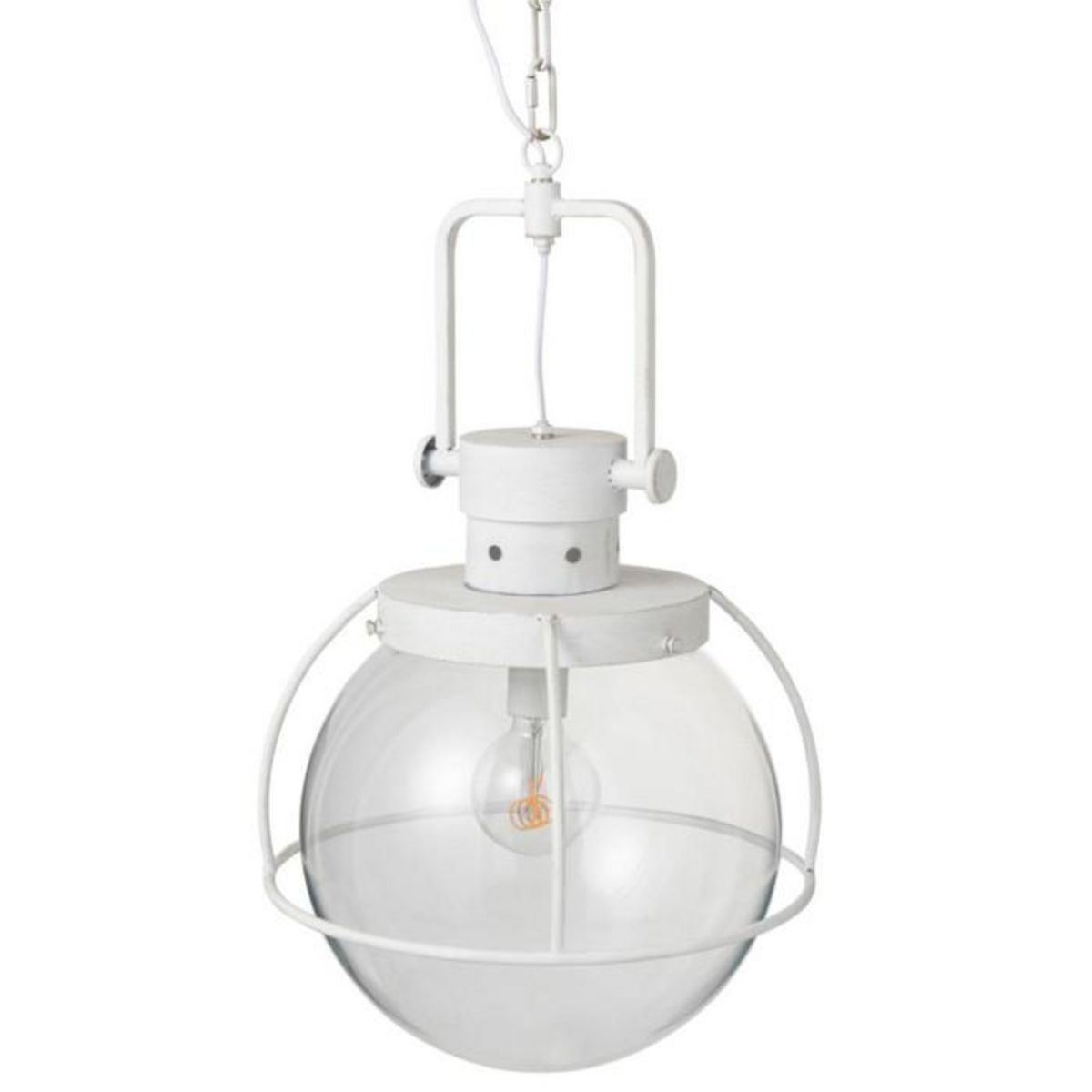 Paris Prix Lampe Suspension Boule  Iore  40cm Blanc