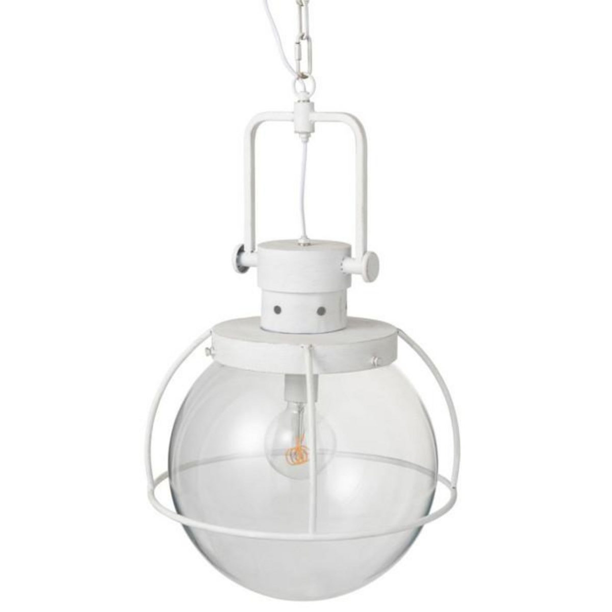 Paris Prix Lampe Suspension Boule  Iore  40cm Blanc