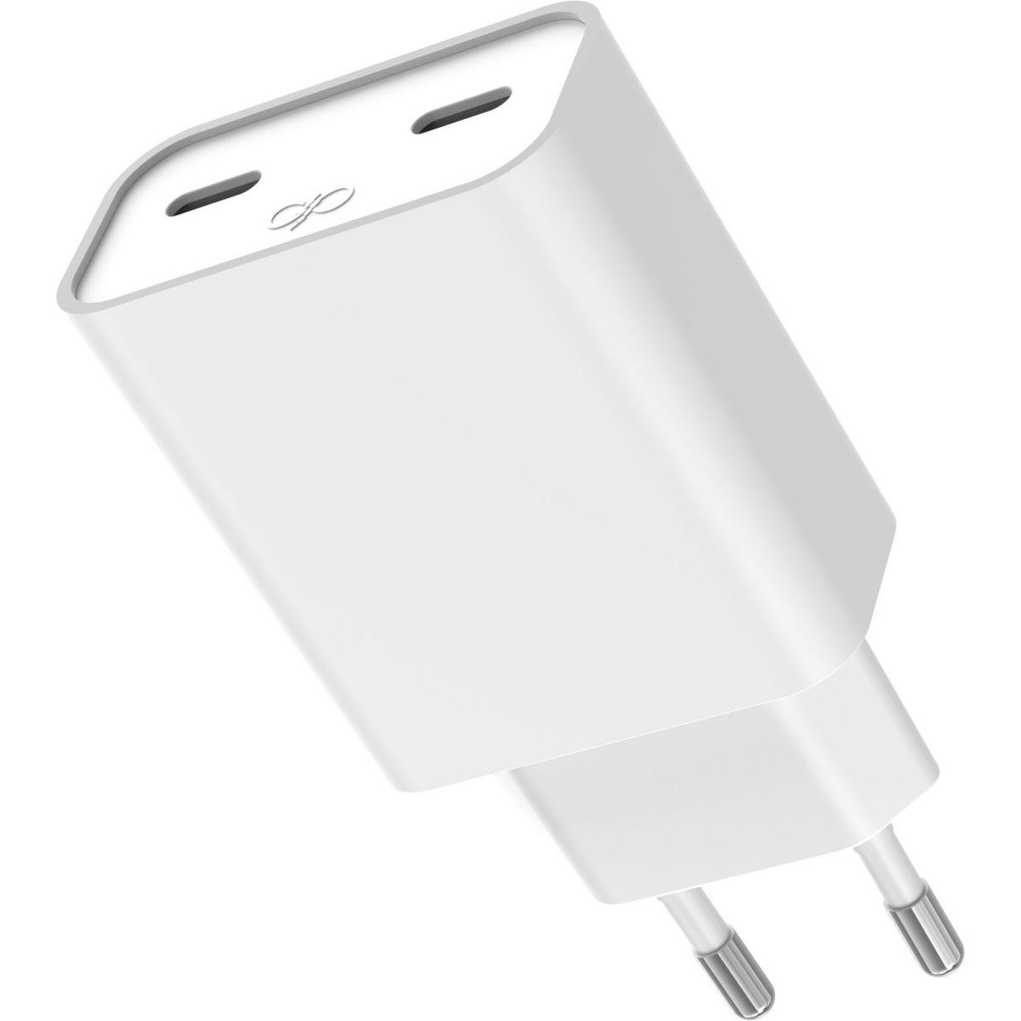 Voir la diapositive 3 : FORCE POWER Chargeur 2x usb-c 45w recyclé blanc