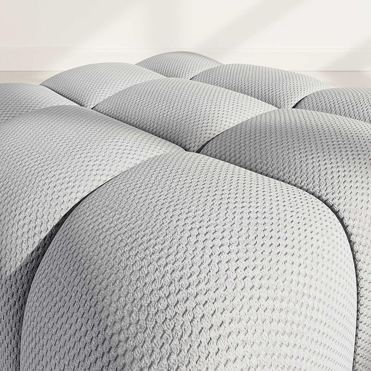 LISA DESIGN Ruby - pouf en velours texturé