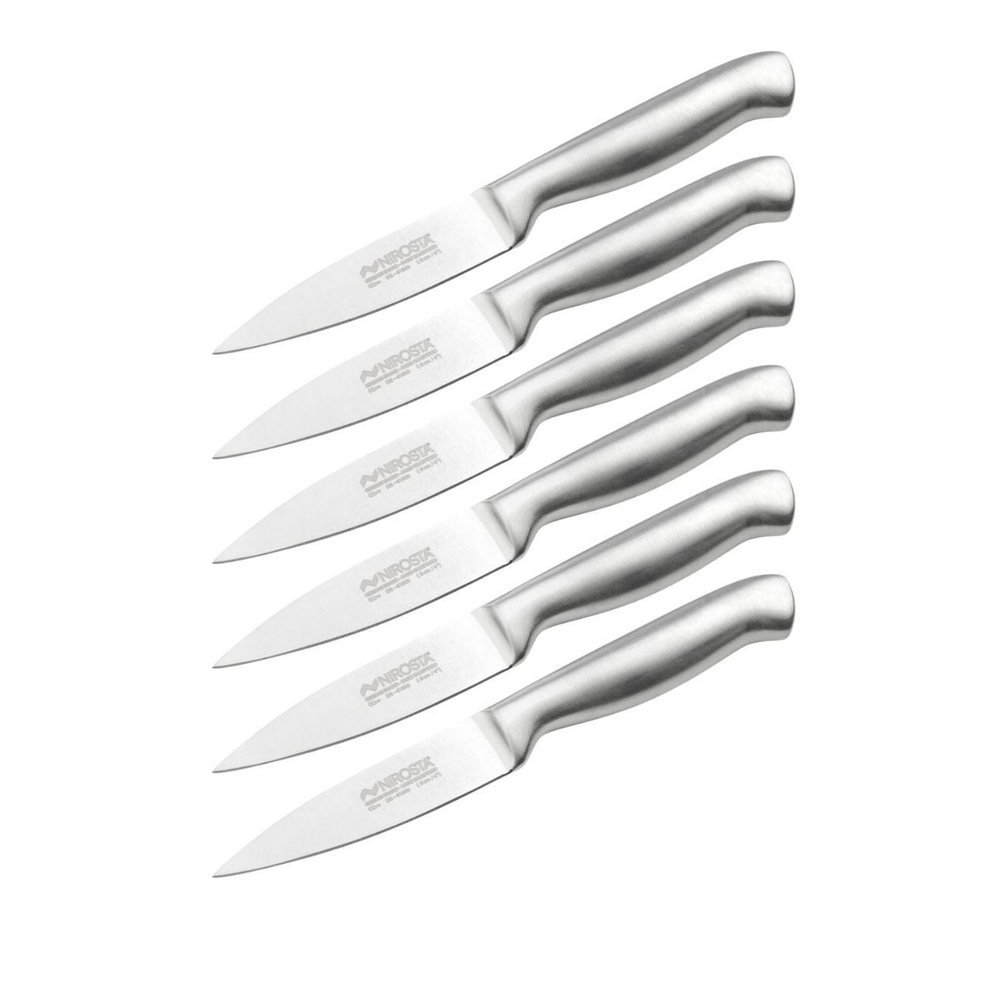 NIROSTA Ensemble de 6 couteaux d'office en inox 20 cm en tout nirosta star