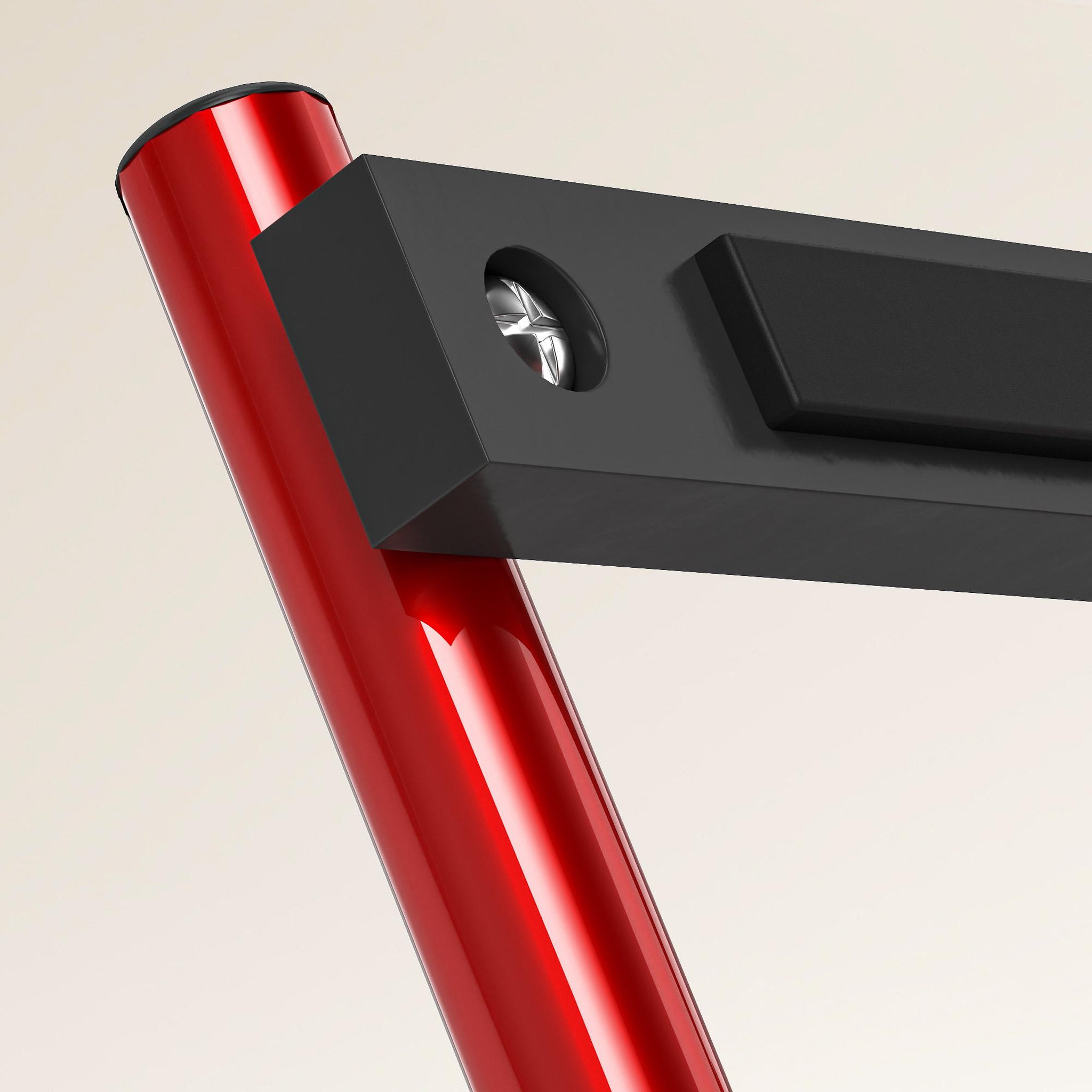 Voir la diapositive 5 : HOMCOM Barre de traction - Pull up bar 2 en 1 - acier rouge