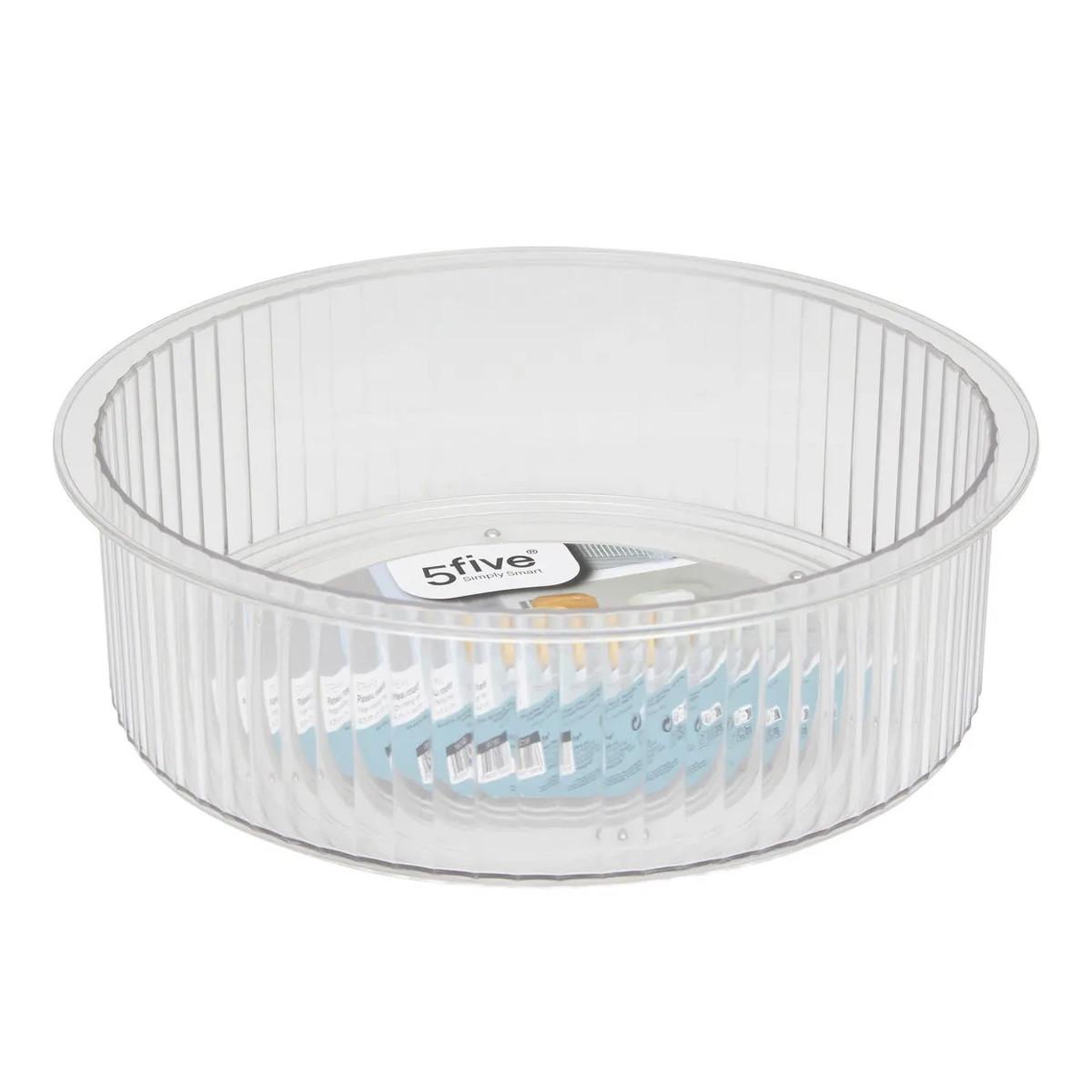 FIVE Plateau rotatif frigo  streaks  25cm transparent