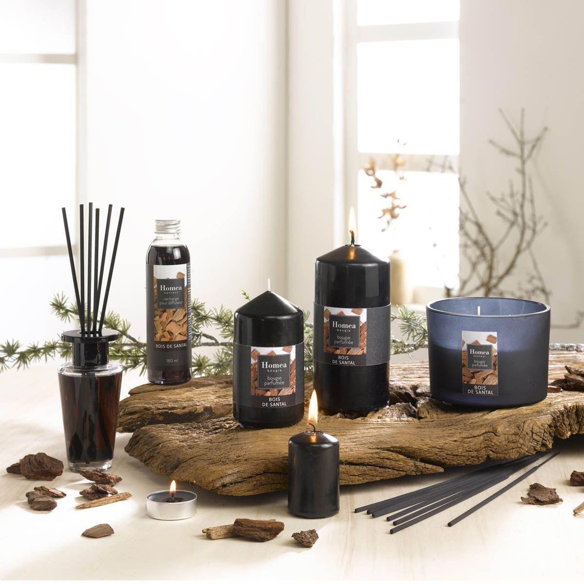 Voir la diapositive 2 : HOMEA Diffuseur de parfum  essentiel ii  170ml bois de santal