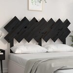 VIDAXL Tete de lit Noir 141x3x80,5 cm Bois massif de pin