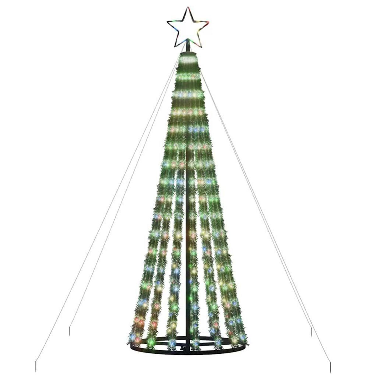 VIDAXL Sapin de Noël a LED 275 LED colorees 180 cm